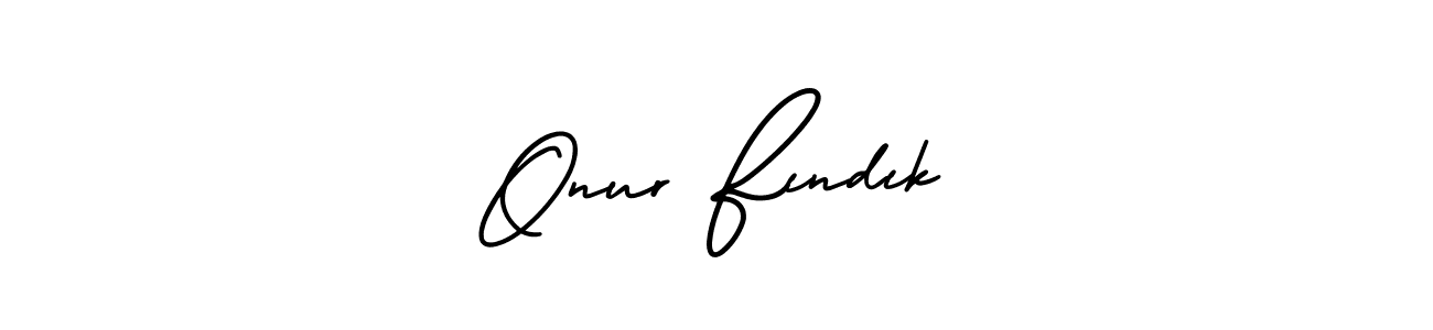 The best way (AmerikaSignatureDemo-Regular) to make a short signature is to pick only two or three words in your name. The name Onur Fındık include a total of six letters. For converting this name. Onur Fındık signature style 3 images and pictures png