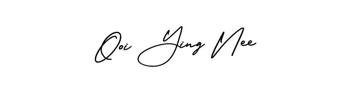 You should practise on your own different ways (AmerikaSignatureDemo-Regular) to write your name (Ooi Ying Nee) in signature. don't let someone else do it for you. Ooi Ying Nee signature style 3 images and pictures png