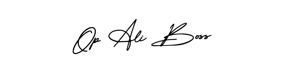 How to make Op Ali Boss signature? AmerikaSignatureDemo-Regular is a professional autograph style. Create handwritten signature for Op Ali Boss name. Op Ali Boss signature style 3 images and pictures png