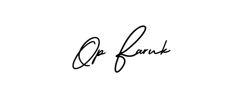 if you are searching for the best signature style for your name Op Faruk. so please give up your signature search. here we have designed multiple signature styles  using AmerikaSignatureDemo-Regular. Op Faruk signature style 3 images and pictures png