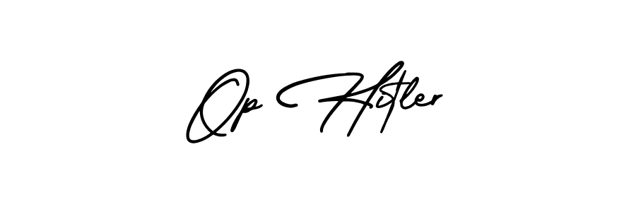 if you are searching for the best signature style for your name Op Hitler. so please give up your signature search. here we have designed multiple signature styles  using AmerikaSignatureDemo-Regular. Op Hitler signature style 3 images and pictures png