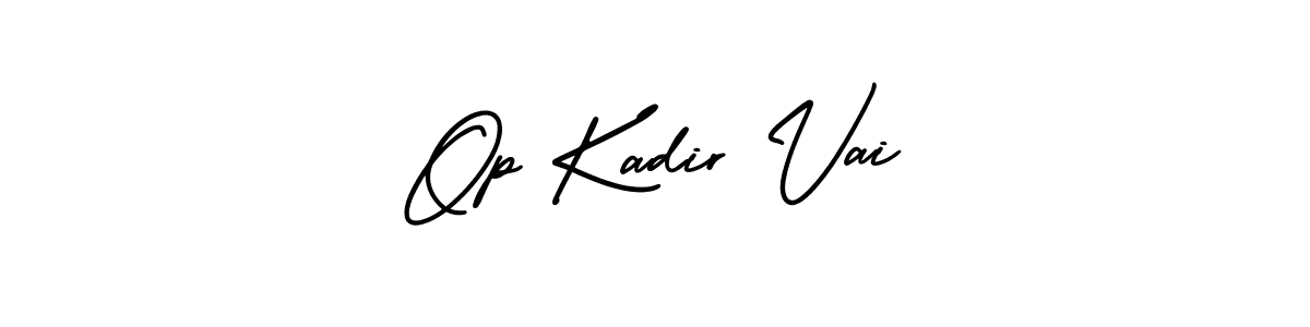 if you are searching for the best signature style for your name Op Kadir Vai. so please give up your signature search. here we have designed multiple signature styles  using AmerikaSignatureDemo-Regular. Op Kadir Vai signature style 3 images and pictures png