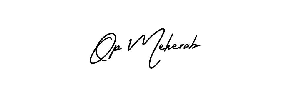 if you are searching for the best signature style for your name Op Meherab. so please give up your signature search. here we have designed multiple signature styles  using AmerikaSignatureDemo-Regular. Op Meherab signature style 3 images and pictures png