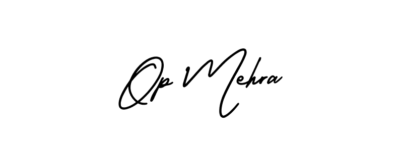 Use a signature maker to create a handwritten signature online. With this signature software, you can design (AmerikaSignatureDemo-Regular) your own signature for name Op Mehra. Op Mehra signature style 3 images and pictures png
