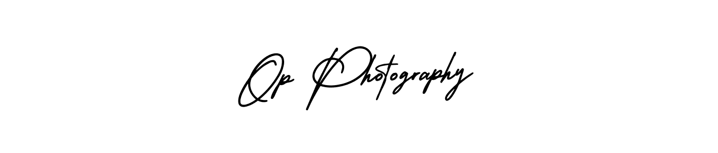 The best way (AmerikaSignatureDemo-Regular) to make a short signature is to pick only two or three words in your name. The name Op Photography include a total of six letters. For converting this name. Op Photography signature style 3 images and pictures png