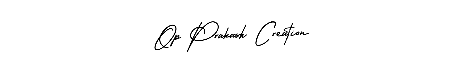 How to make Op Prakash Creation signature? AmerikaSignatureDemo-Regular is a professional autograph style. Create handwritten signature for Op Prakash Creation name. Op Prakash Creation signature style 3 images and pictures png