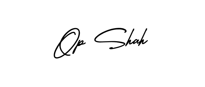 Op Shah stylish signature style. Best Handwritten Sign (AmerikaSignatureDemo-Regular) for my name. Handwritten Signature Collection Ideas for my name Op Shah. Op Shah signature style 3 images and pictures png