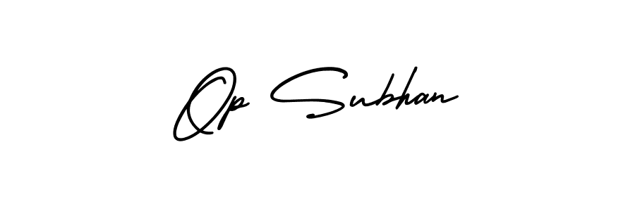 Also You can easily find your signature by using the search form. We will create Op Subhan name handwritten signature images for you free of cost using AmerikaSignatureDemo-Regular sign style. Op Subhan signature style 3 images and pictures png