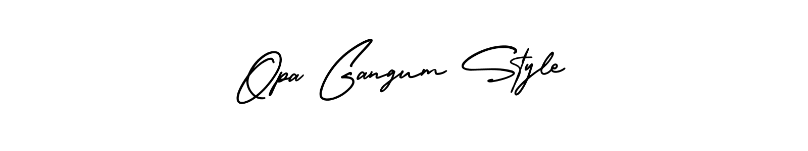 AmerikaSignatureDemo-Regular is a professional signature style that is perfect for those who want to add a touch of class to their signature. It is also a great choice for those who want to make their signature more unique. Get Opa Gangum Style name to fancy signature for free. Opa Gangum Style signature style 3 images and pictures png