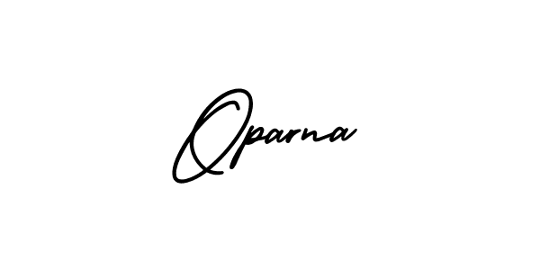 Use a signature maker to create a handwritten signature online. With this signature software, you can design (AmerikaSignatureDemo-Regular) your own signature for name Oparna. Oparna signature style 3 images and pictures png