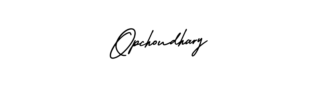 The best way (AmerikaSignatureDemo-Regular) to make a short signature is to pick only two or three words in your name. The name Opchoudhary include a total of six letters. For converting this name. Opchoudhary signature style 3 images and pictures png