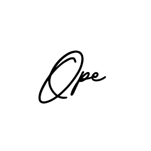 Use a signature maker to create a handwritten signature online. With this signature software, you can design (AmerikaSignatureDemo-Regular) your own signature for name Ope. Ope signature style 3 images and pictures png