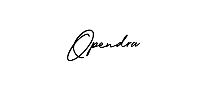 Use a signature maker to create a handwritten signature online. With this signature software, you can design (AmerikaSignatureDemo-Regular) your own signature for name Opendra. Opendra signature style 3 images and pictures png