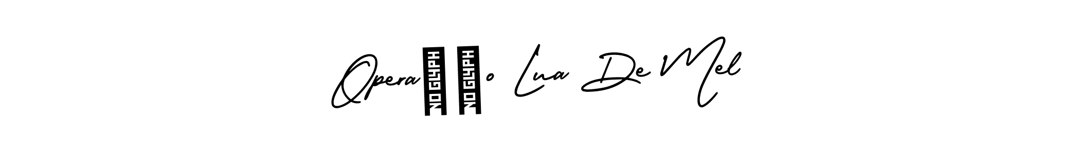Similarly AmerikaSignatureDemo-Regular is the best handwritten signature design. Signature creator online .You can use it as an online autograph creator for name Operação Lua De Mel. Operação Lua De Mel signature style 3 images and pictures png