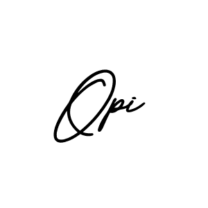 How to make Opi signature? AmerikaSignatureDemo-Regular is a professional autograph style. Create handwritten signature for Opi name. Opi signature style 3 images and pictures png