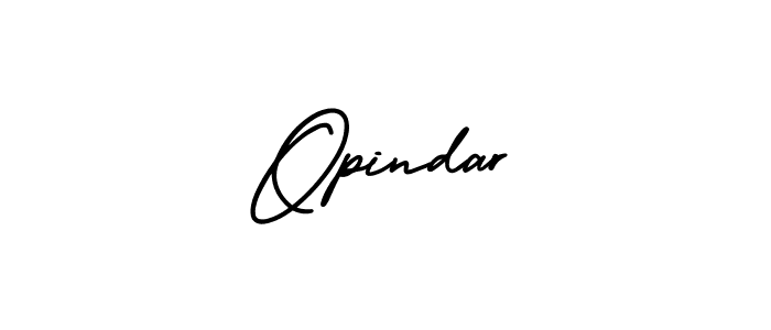 Make a beautiful signature design for name Opindar. With this signature (AmerikaSignatureDemo-Regular) style, you can create a handwritten signature for free. Opindar signature style 3 images and pictures png