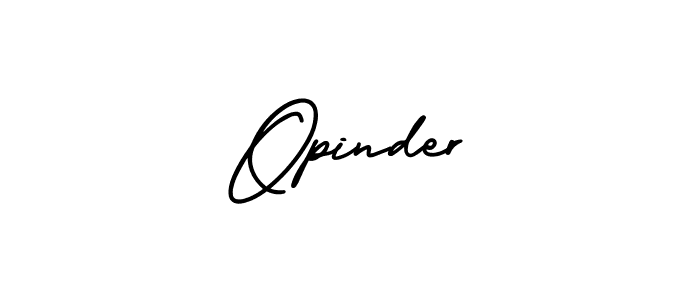 How to make Opinder signature? AmerikaSignatureDemo-Regular is a professional autograph style. Create handwritten signature for Opinder name. Opinder signature style 3 images and pictures png