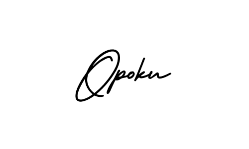 Design your own signature with our free online signature maker. With this signature software, you can create a handwritten (AmerikaSignatureDemo-Regular) signature for name Opoku. Opoku signature style 3 images and pictures png