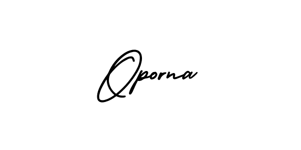 How to Draw Oporna signature style? AmerikaSignatureDemo-Regular is a latest design signature styles for name Oporna. Oporna signature style 3 images and pictures png