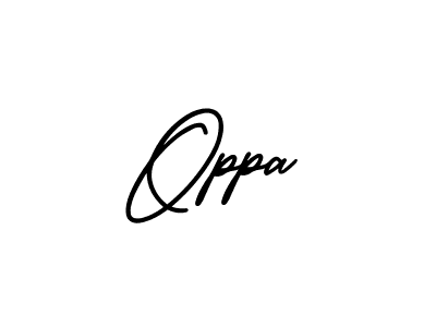 The best way (AmerikaSignatureDemo-Regular) to make a short signature is to pick only two or three words in your name. The name Oppa include a total of six letters. For converting this name. Oppa signature style 3 images and pictures png