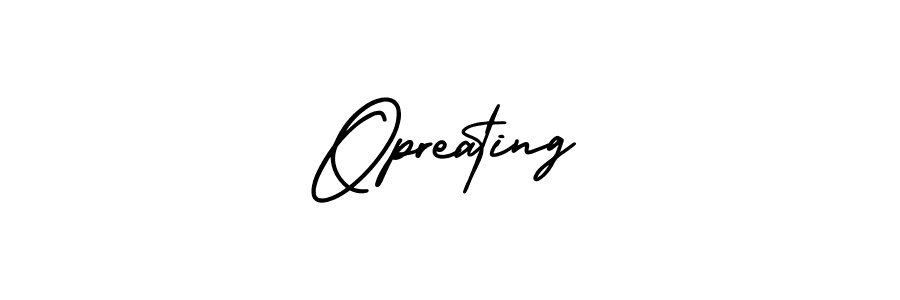 The best way (AmerikaSignatureDemo-Regular) to make a short signature is to pick only two or three words in your name. The name Opreating include a total of six letters. For converting this name. Opreating signature style 3 images and pictures png