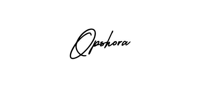 Make a beautiful signature design for name Opshora. With this signature (AmerikaSignatureDemo-Regular) style, you can create a handwritten signature for free. Opshora signature style 3 images and pictures png