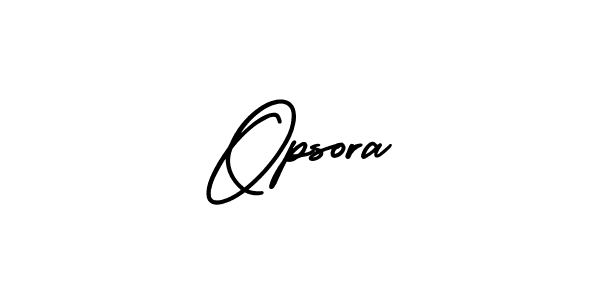 Create a beautiful signature design for name Opsora. With this signature (AmerikaSignatureDemo-Regular) fonts, you can make a handwritten signature for free. Opsora signature style 3 images and pictures png