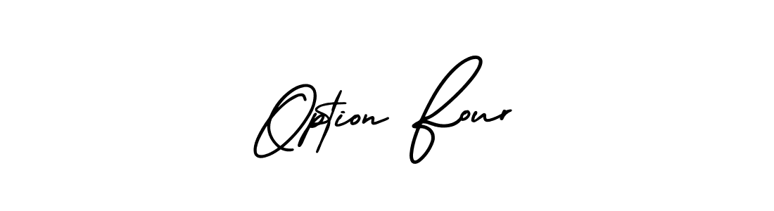 The best way (AmerikaSignatureDemo-Regular) to make a short signature is to pick only two or three words in your name. The name Option Four include a total of six letters. For converting this name. Option Four signature style 3 images and pictures png