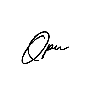 How to make Opu signature? AmerikaSignatureDemo-Regular is a professional autograph style. Create handwritten signature for Opu name. Opu signature style 3 images and pictures png