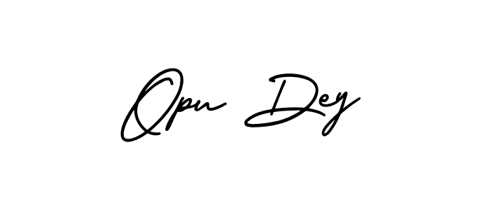 Use a signature maker to create a handwritten signature online. With this signature software, you can design (AmerikaSignatureDemo-Regular) your own signature for name Opu Dey. Opu Dey signature style 3 images and pictures png