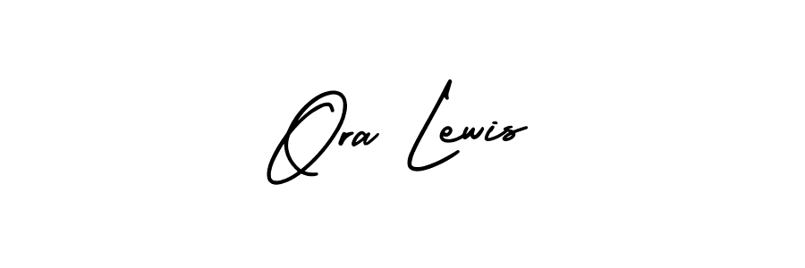 Create a beautiful signature design for name Ora Lewis. With this signature (AmerikaSignatureDemo-Regular) fonts, you can make a handwritten signature for free. Ora Lewis signature style 3 images and pictures png