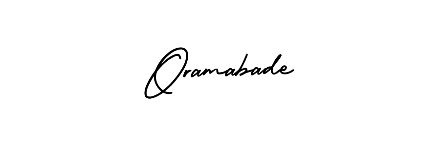 Use a signature maker to create a handwritten signature online. With this signature software, you can design (AmerikaSignatureDemo-Regular) your own signature for name Oramabade. Oramabade signature style 3 images and pictures png