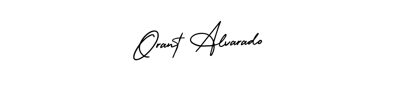 The best way (AmerikaSignatureDemo-Regular) to make a short signature is to pick only two or three words in your name. The name Orant Alvarado include a total of six letters. For converting this name. Orant Alvarado signature style 3 images and pictures png