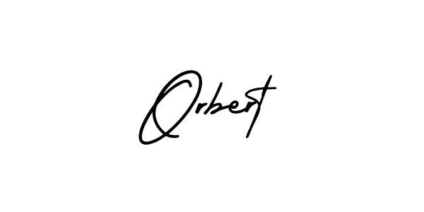 How to make Orbert name signature. Use AmerikaSignatureDemo-Regular style for creating short signs online. This is the latest handwritten sign. Orbert signature style 3 images and pictures png