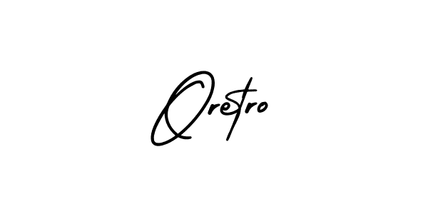 Design your own signature with our free online signature maker. With this signature software, you can create a handwritten (AmerikaSignatureDemo-Regular) signature for name Oretro. Oretro signature style 3 images and pictures png