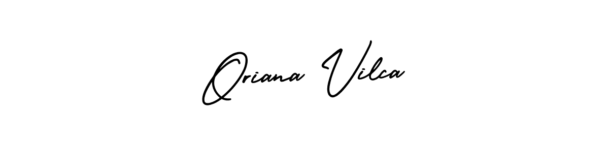 How to make Oriana Vilca name signature. Use AmerikaSignatureDemo-Regular style for creating short signs online. This is the latest handwritten sign. Oriana Vilca signature style 3 images and pictures png