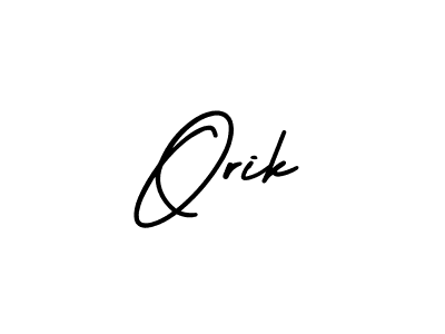 Design your own signature with our free online signature maker. With this signature software, you can create a handwritten (AmerikaSignatureDemo-Regular) signature for name Orik. Orik signature style 3 images and pictures png