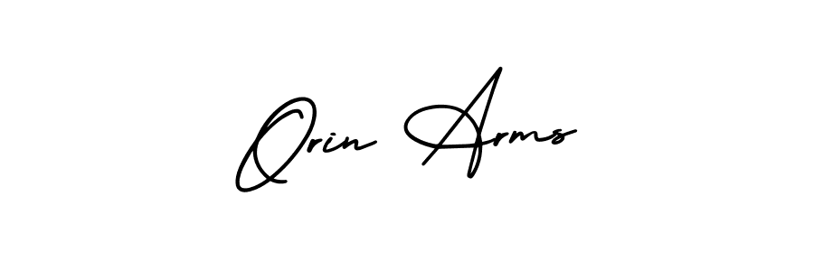 It looks lik you need a new signature style for name Orin Arms. Design unique handwritten (AmerikaSignatureDemo-Regular) signature with our free signature maker in just a few clicks. Orin Arms signature style 3 images and pictures png