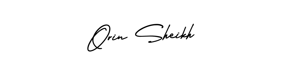 if you are searching for the best signature style for your name Orin Sheikh. so please give up your signature search. here we have designed multiple signature styles  using AmerikaSignatureDemo-Regular. Orin Sheikh signature style 3 images and pictures png