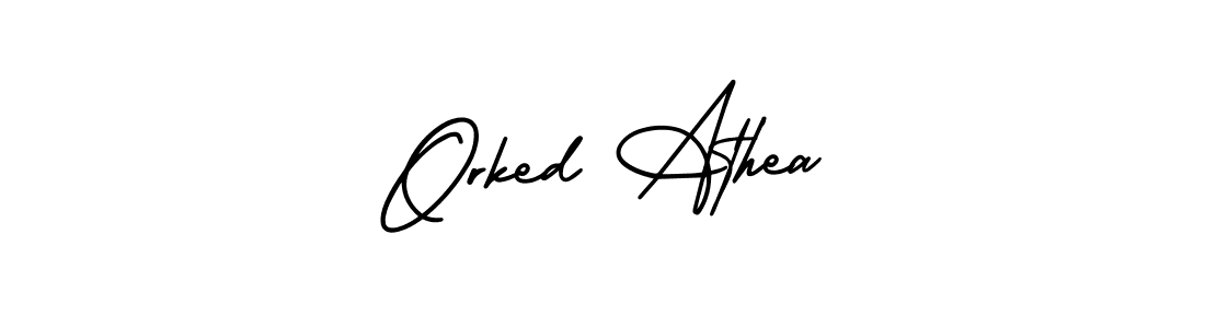 Design your own signature with our free online signature maker. With this signature software, you can create a handwritten (AmerikaSignatureDemo-Regular) signature for name Orked Athea. Orked Athea signature style 3 images and pictures png