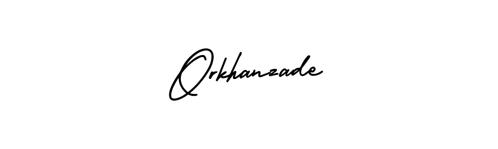 if you are searching for the best signature style for your name Orkhanzade. so please give up your signature search. here we have designed multiple signature styles  using AmerikaSignatureDemo-Regular. Orkhanzade signature style 3 images and pictures png