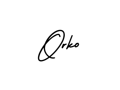 Use a signature maker to create a handwritten signature online. With this signature software, you can design (AmerikaSignatureDemo-Regular) your own signature for name Orko. Orko signature style 3 images and pictures png