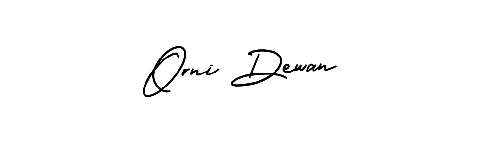 Use a signature maker to create a handwritten signature online. With this signature software, you can design (AmerikaSignatureDemo-Regular) your own signature for name Orni Dewan. Orni Dewan signature style 3 images and pictures png