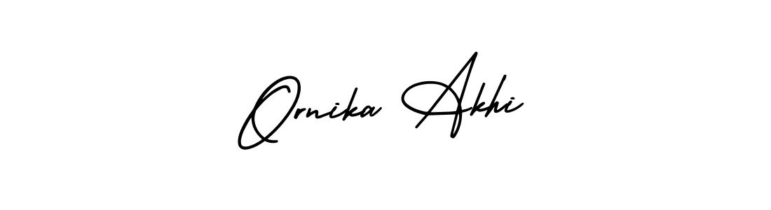 Also You can easily find your signature by using the search form. We will create Ornika Akhi name handwritten signature images for you free of cost using AmerikaSignatureDemo-Regular sign style. Ornika Akhi signature style 3 images and pictures png