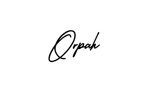 You should practise on your own different ways (AmerikaSignatureDemo-Regular) to write your name (Orpah) in signature. don't let someone else do it for you. Orpah signature style 3 images and pictures png