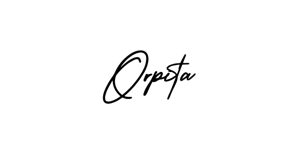 How to make Orpita name signature. Use AmerikaSignatureDemo-Regular style for creating short signs online. This is the latest handwritten sign. Orpita signature style 3 images and pictures png