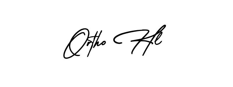 How to Draw Ortho Hl signature style? AmerikaSignatureDemo-Regular is a latest design signature styles for name Ortho Hl. Ortho Hl signature style 3 images and pictures png