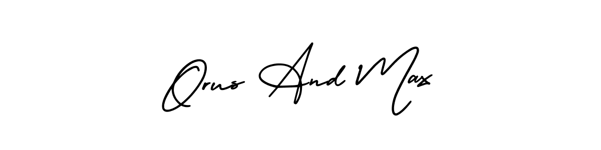 See photos of Orus And Max official signature by Spectra . Check more albums & portfolios. Read reviews & check more about AmerikaSignatureDemo-Regular font. Orus And Max signature style 3 images and pictures png