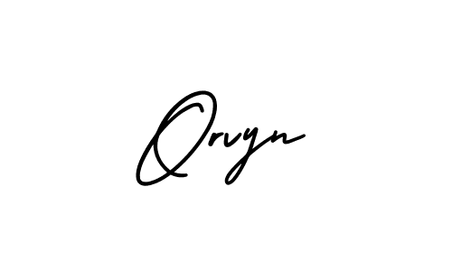 It looks lik you need a new signature style for name Orvyn. Design unique handwritten (AmerikaSignatureDemo-Regular) signature with our free signature maker in just a few clicks. Orvyn signature style 3 images and pictures png