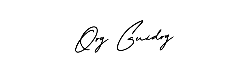 The best way (AmerikaSignatureDemo-Regular) to make a short signature is to pick only two or three words in your name. The name Ory Guidry include a total of six letters. For converting this name. Ory Guidry signature style 3 images and pictures png
